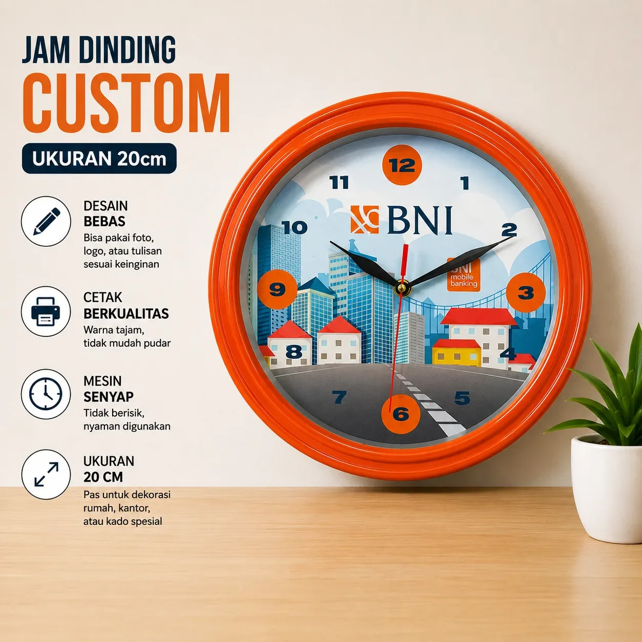 Jam Dinding Custom Desain