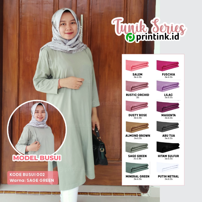 Kaos Tunik O-Neck Busui