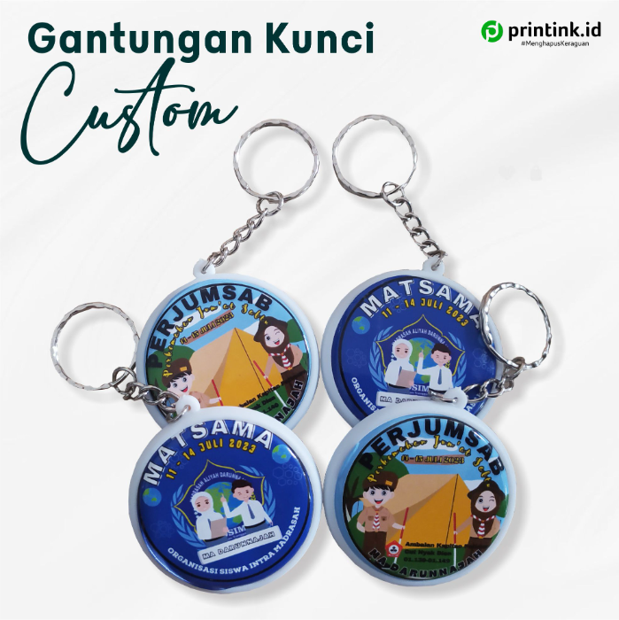 Gantungan Kunci Pin Bulat