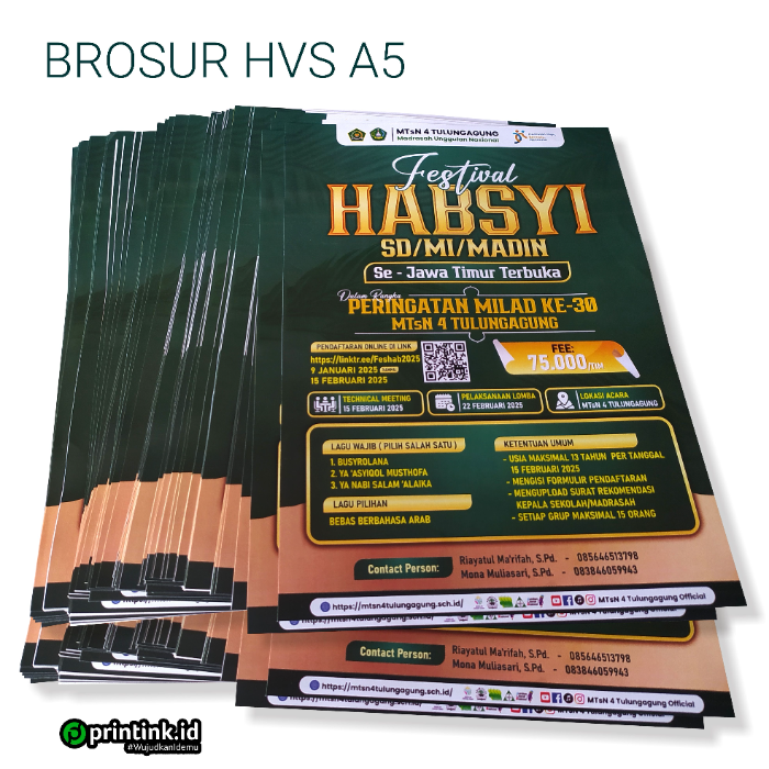 Cetak Kertas Brosur A5