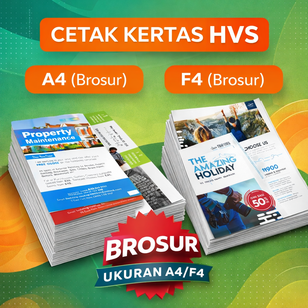 Cetak Kertas HVS A4/F4 (Brosur)
