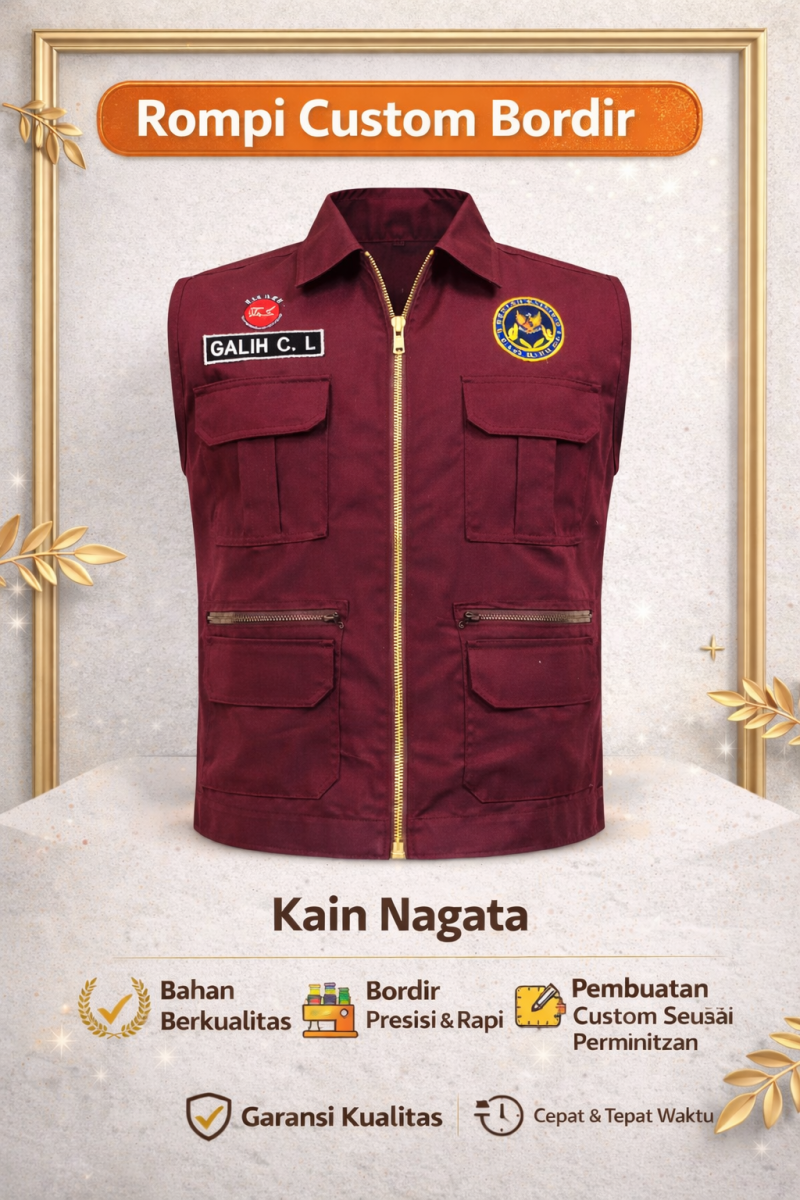 Rompi Nagata Custom Bordir