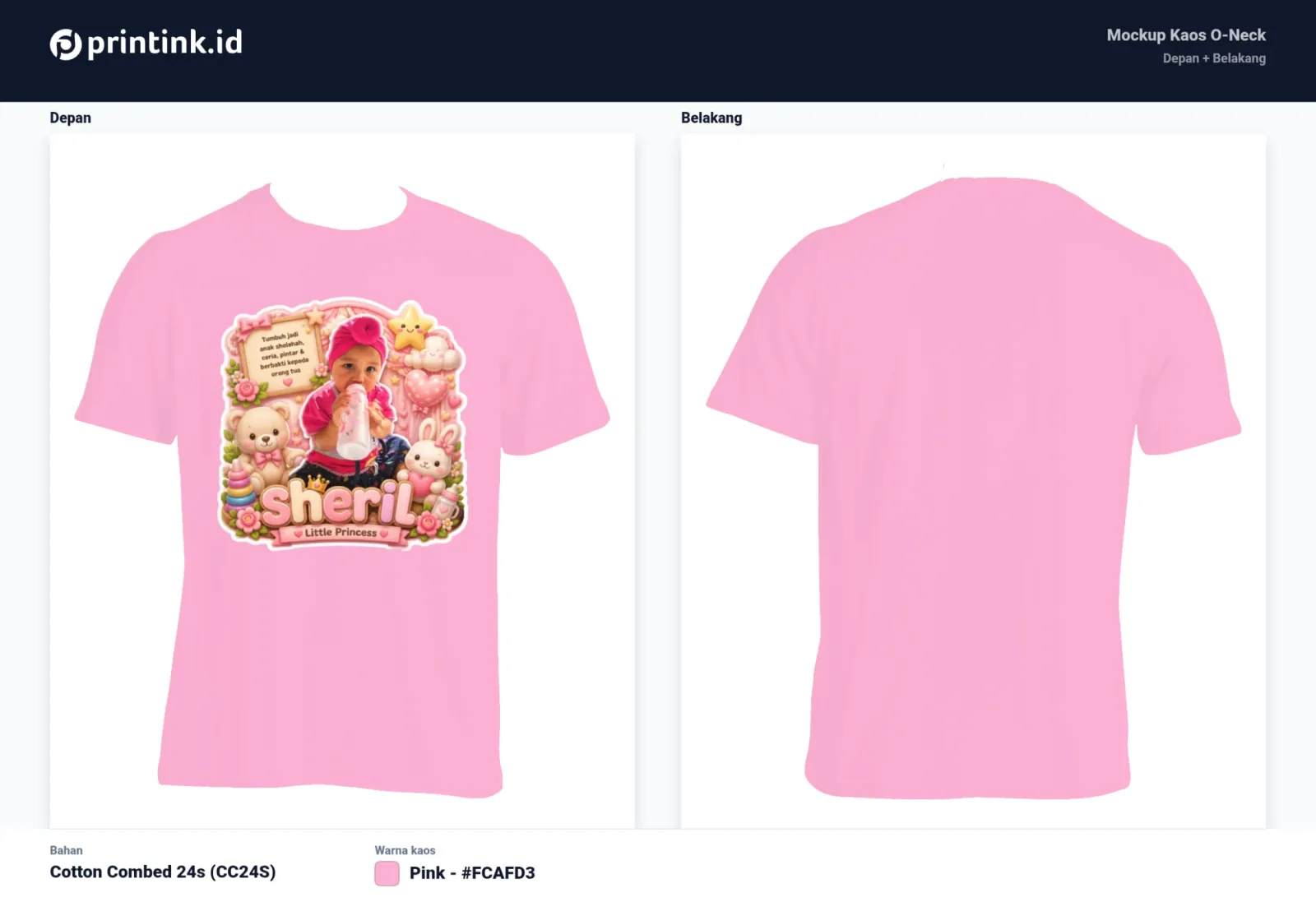 Kaos Anak Avatar Custom
