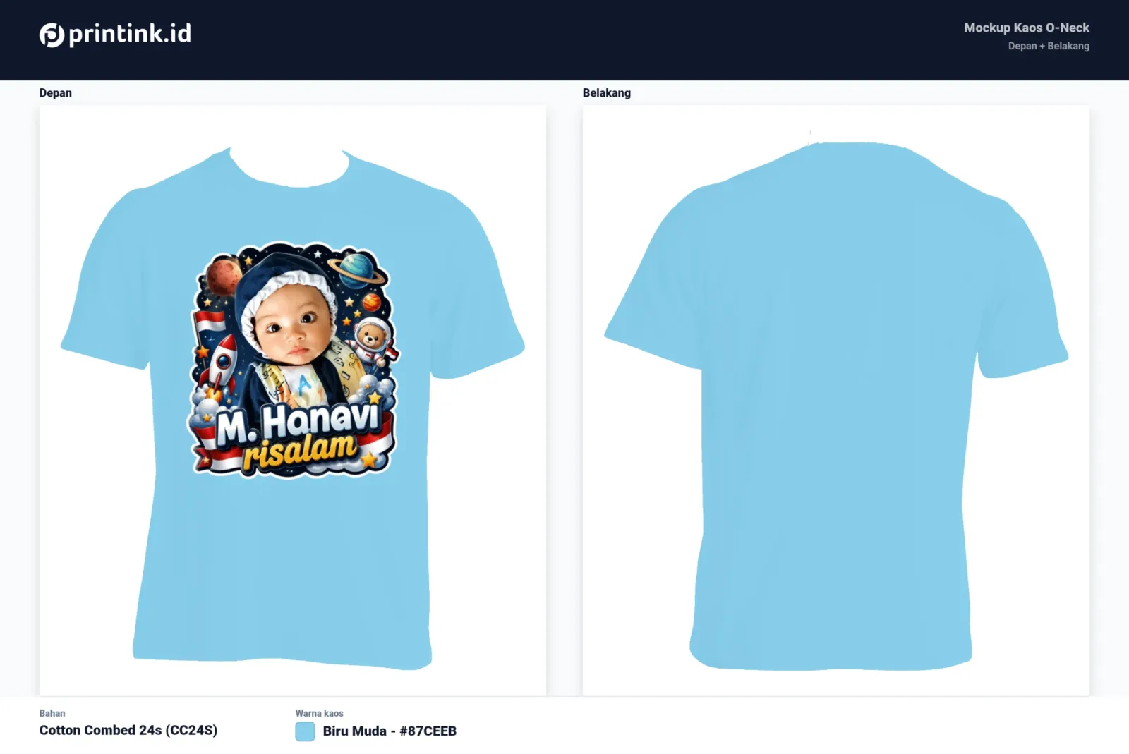 Kaos Anak Avatar Custom