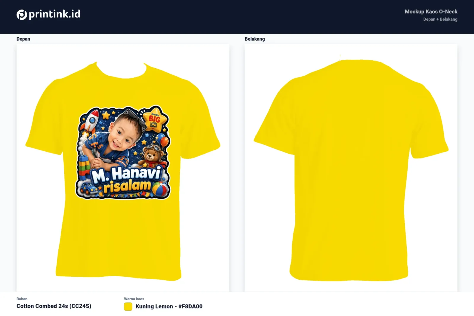 Kaos Anak Avatar Custom