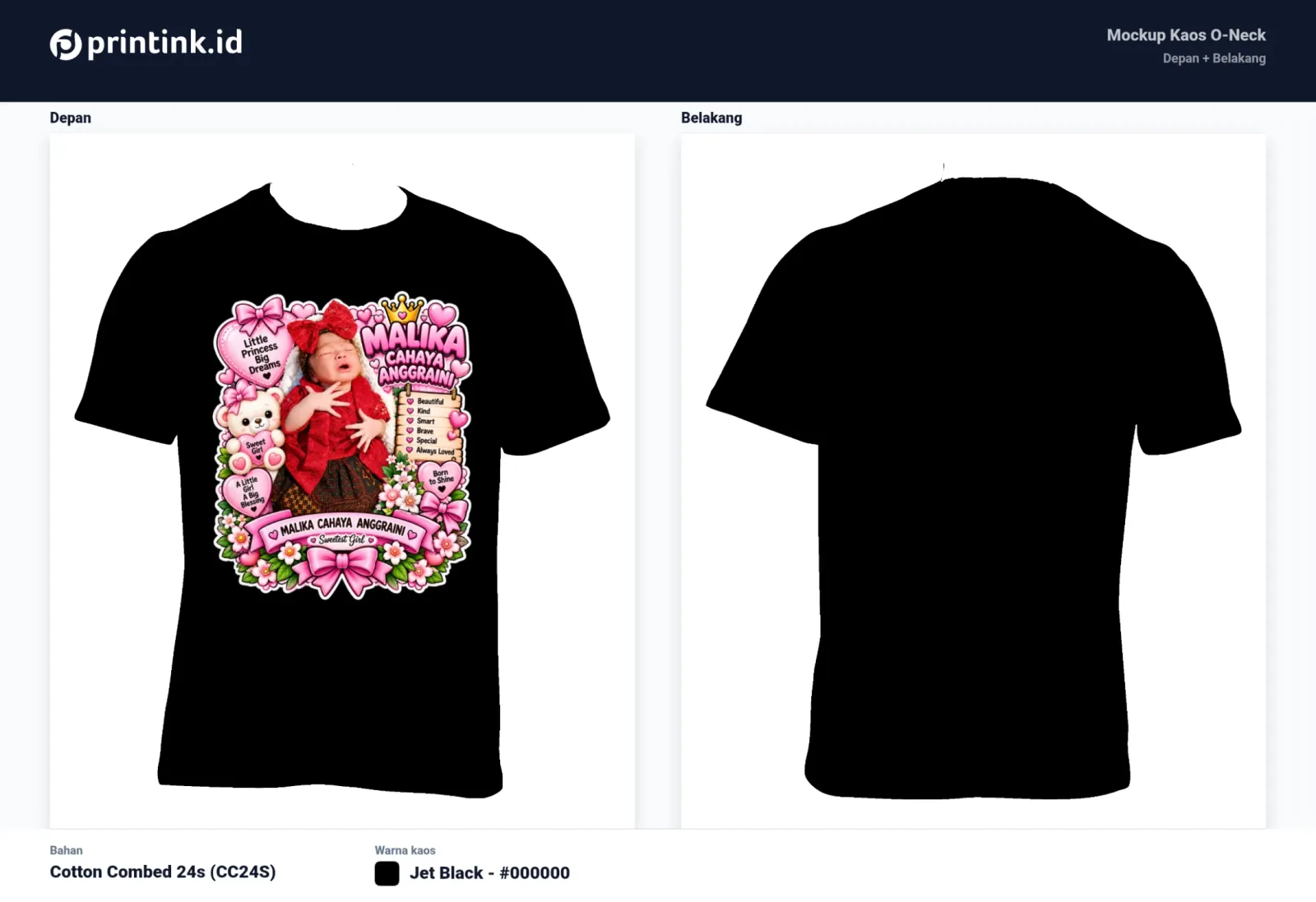 Kaos Anak Avatar Custom