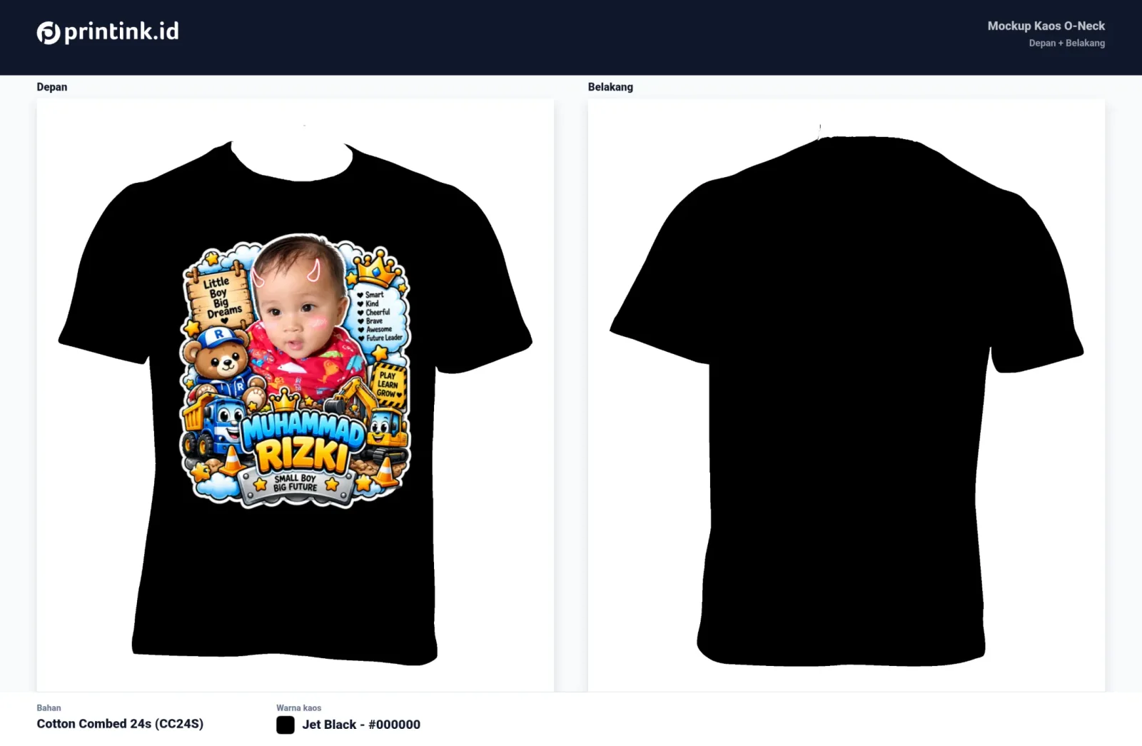 Kaos Anak Avatar Custom