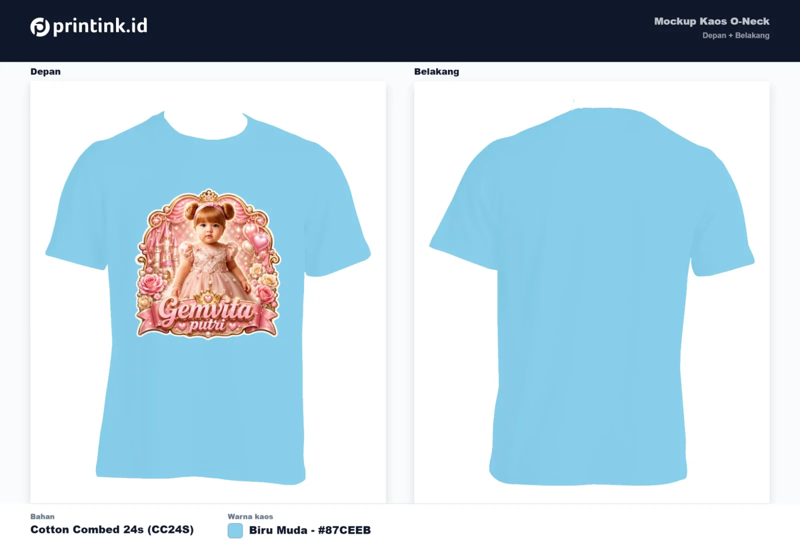 Kaos Anak Avatar Custom