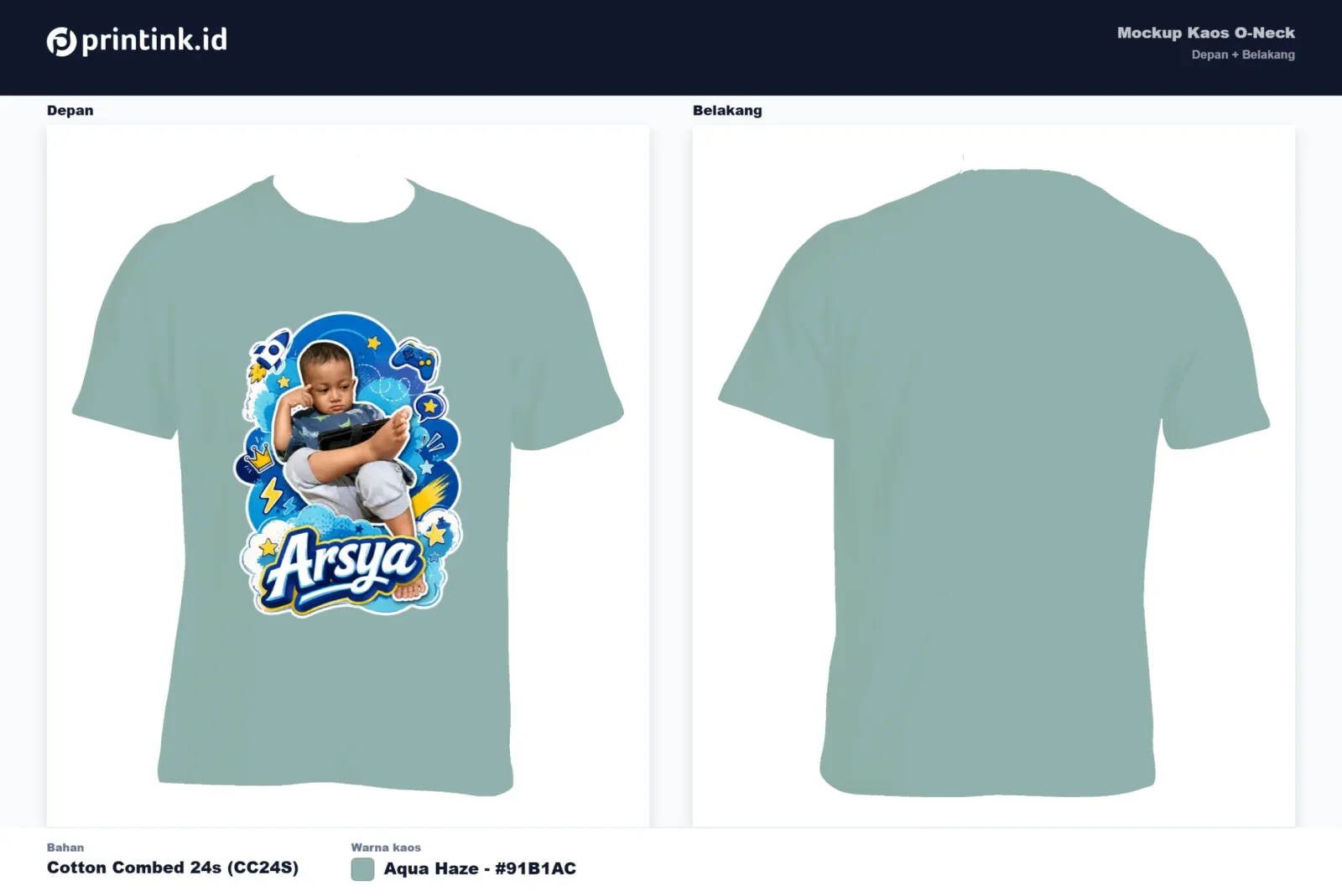 Kaos Anak Avatar Custom