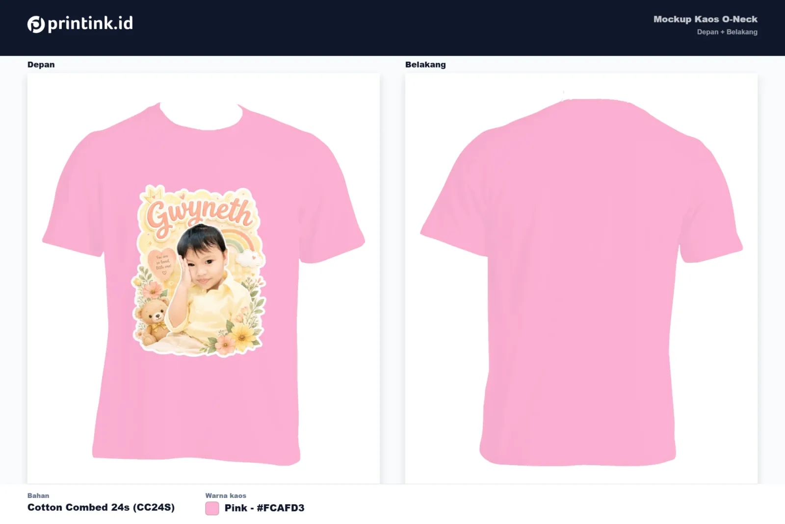 Kaos Anak Avatar Custom