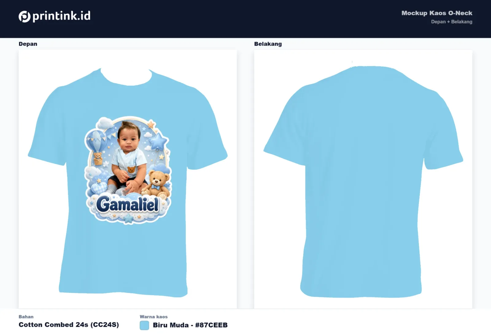 Kaos Anak Avatar Custom