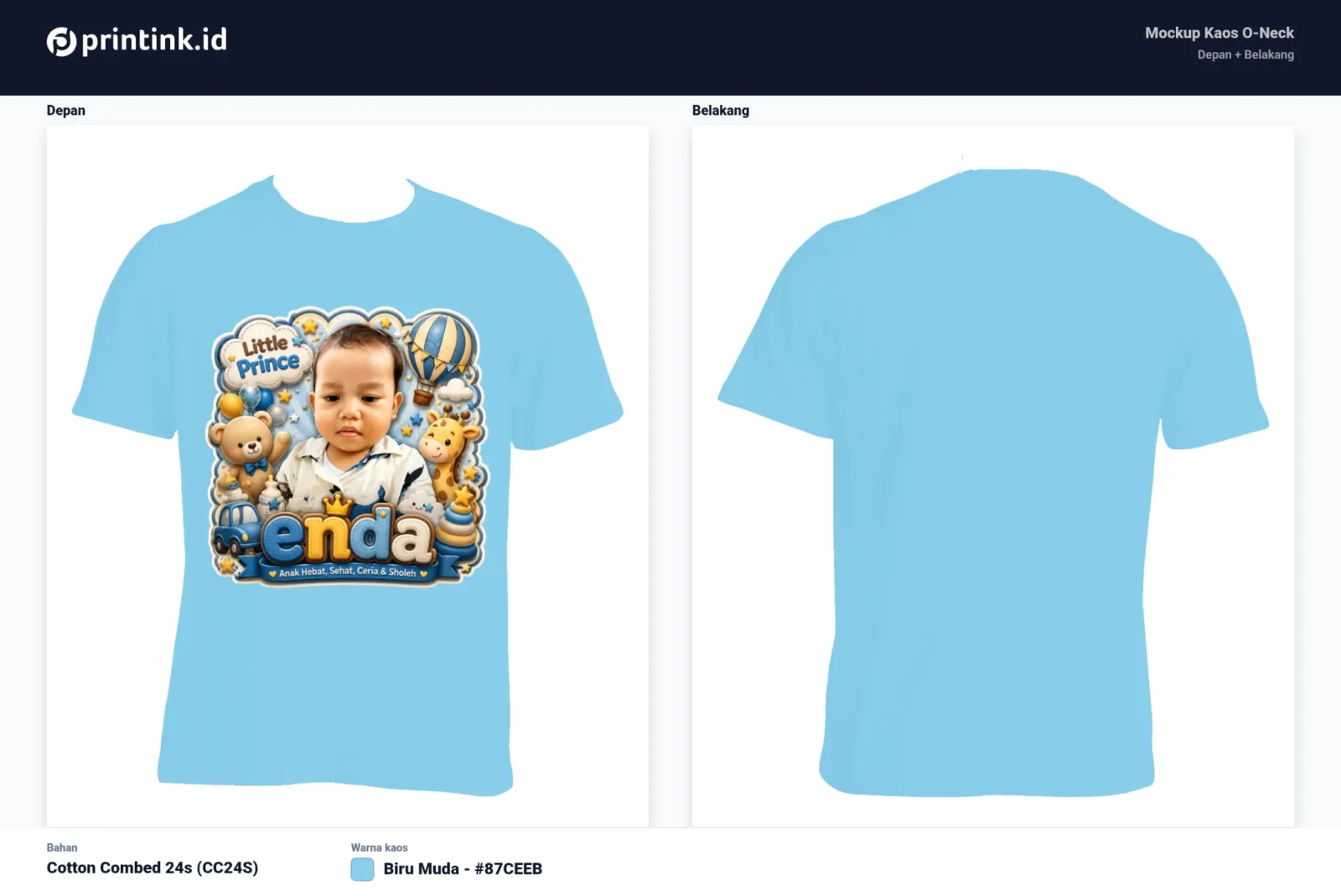 Kaos Anak Avatar Custom