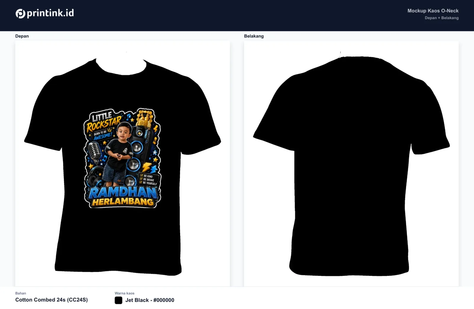 Kaos Anak Avatar Custom