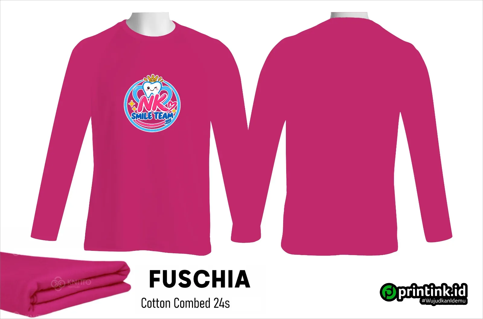 Kaos O-Neck Cotton Combed 24s Dewasa