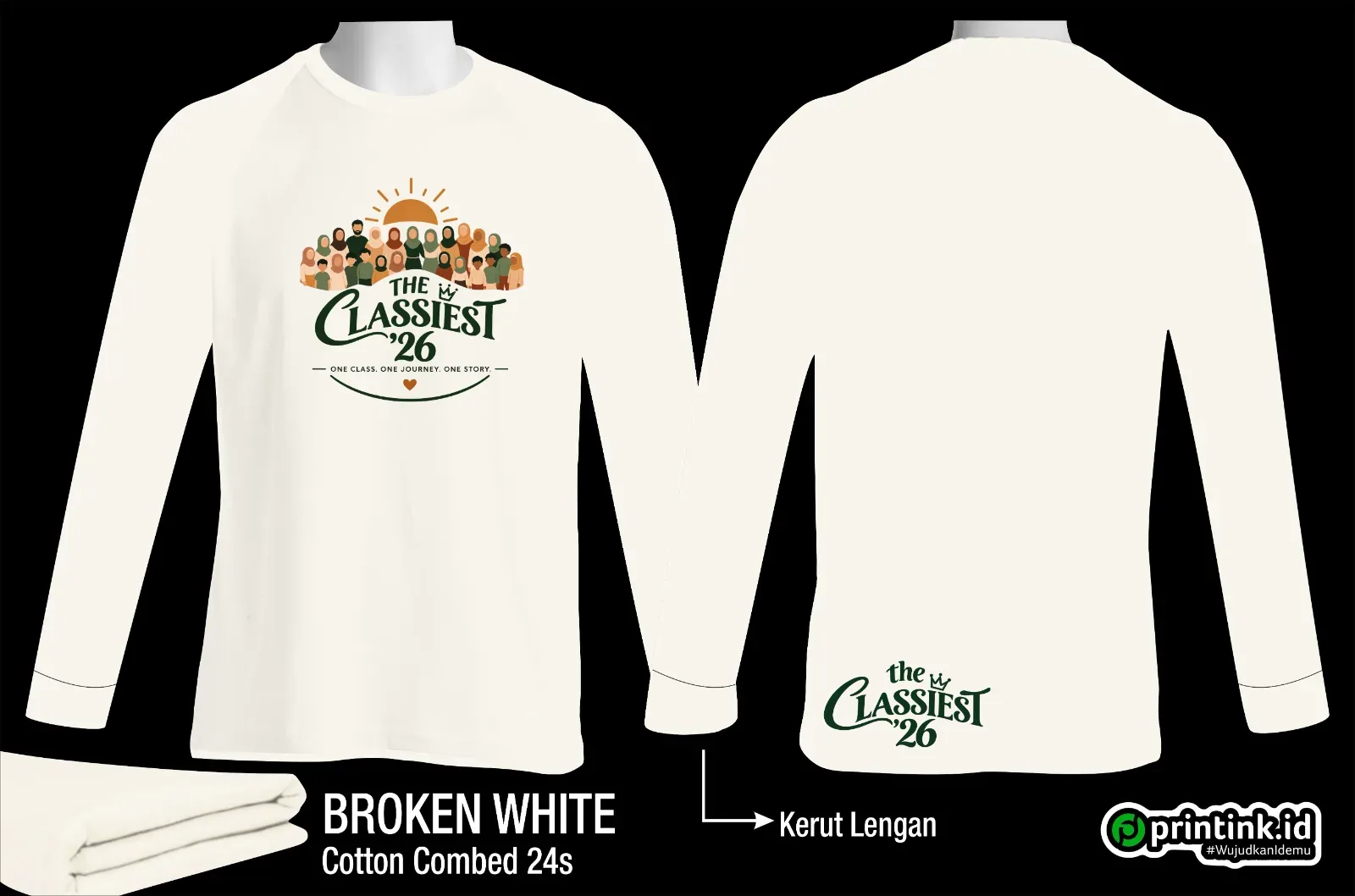 Kaos O-Neck Cotton Combed 24s Dewasa