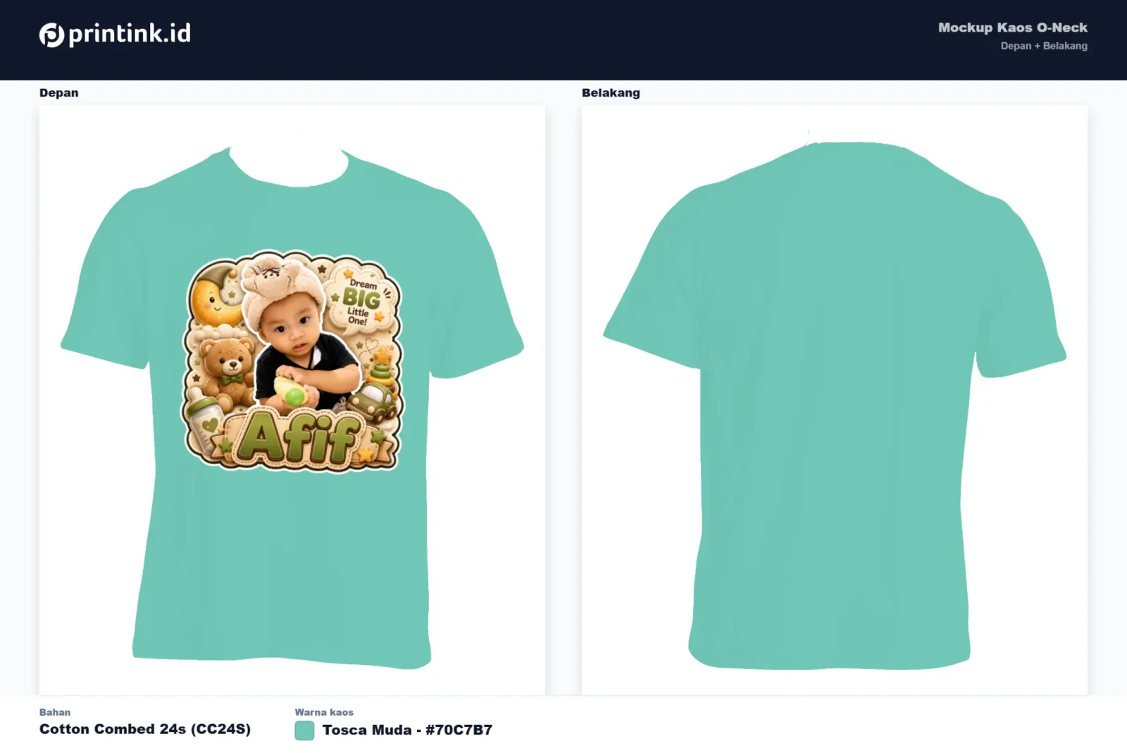 Kaos Anak Avatar Custom