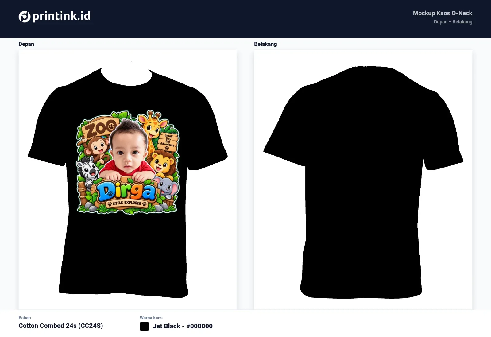 Kaos Anak Avatar Custom