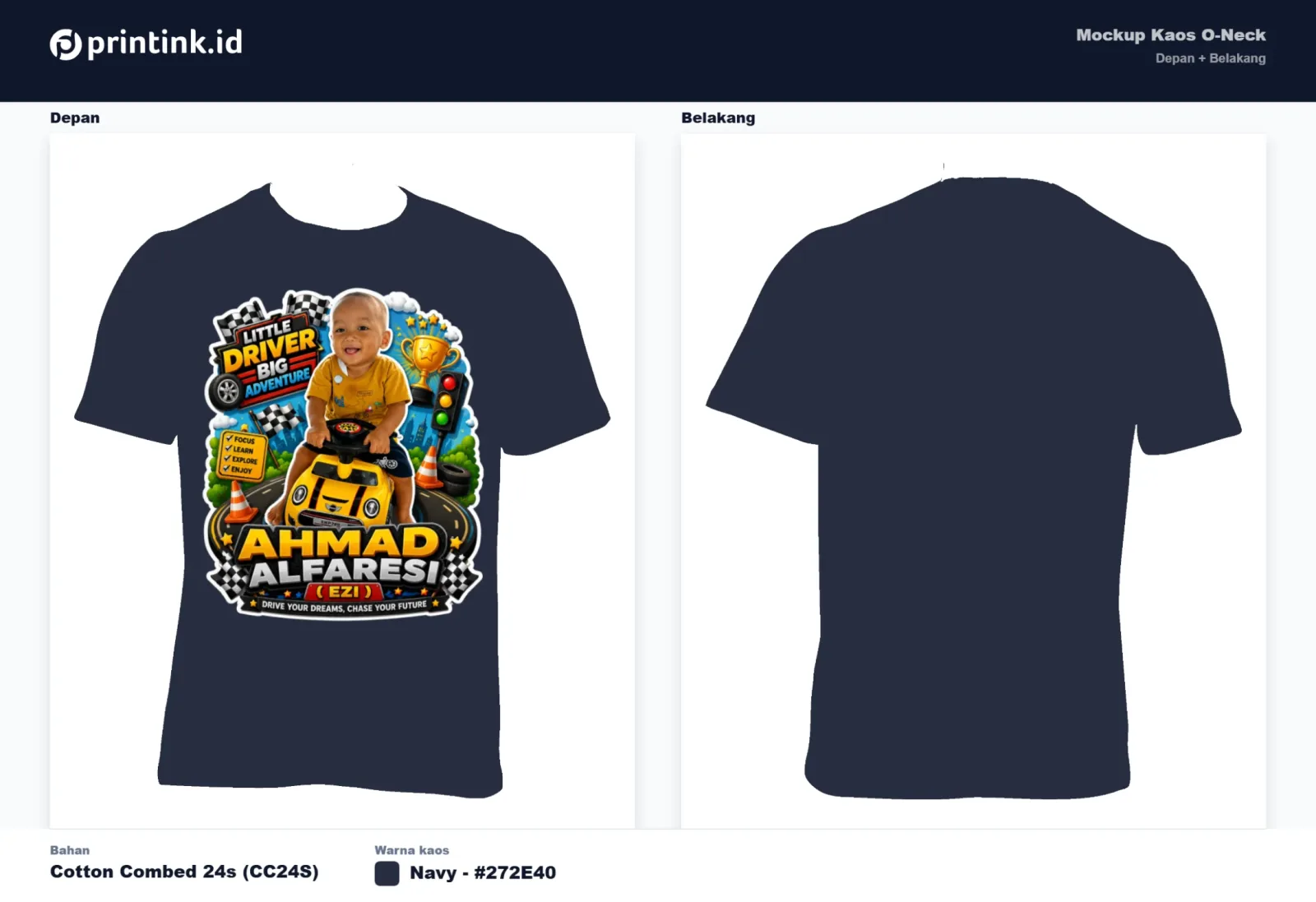 Kaos Anak Avatar Custom