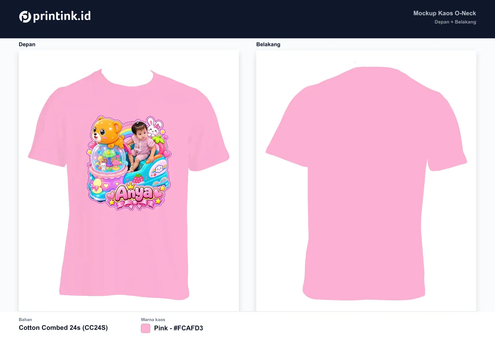 Kaos Anak Avatar Custom