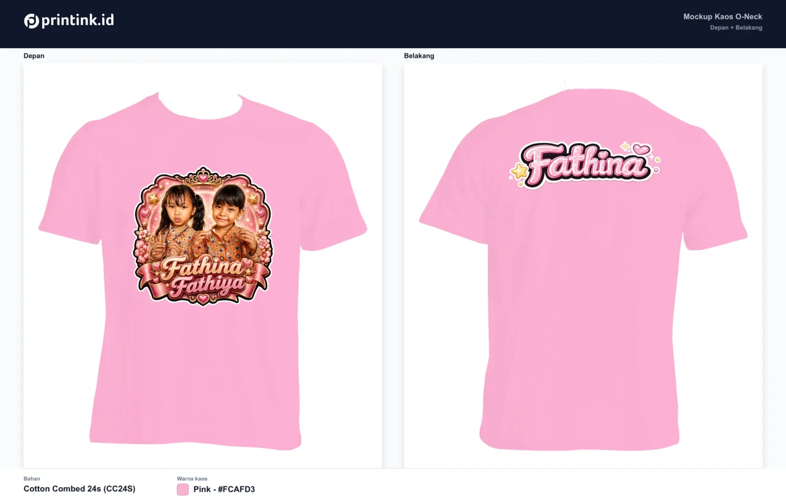 Kaos Anak Avatar Custom