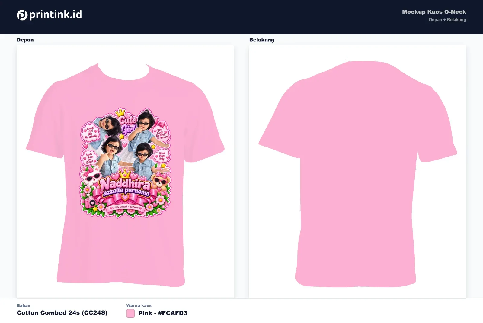 Kaos Anak Avatar Custom
