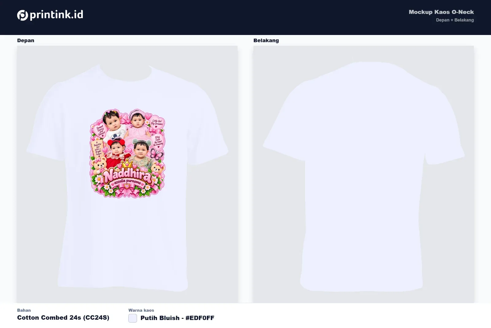 Kaos Anak Avatar Custom