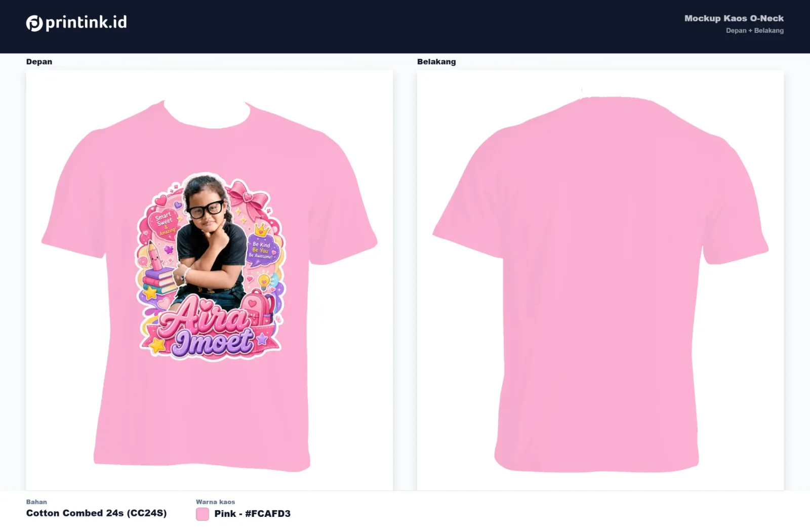 Kaos Anak Avatar Custom