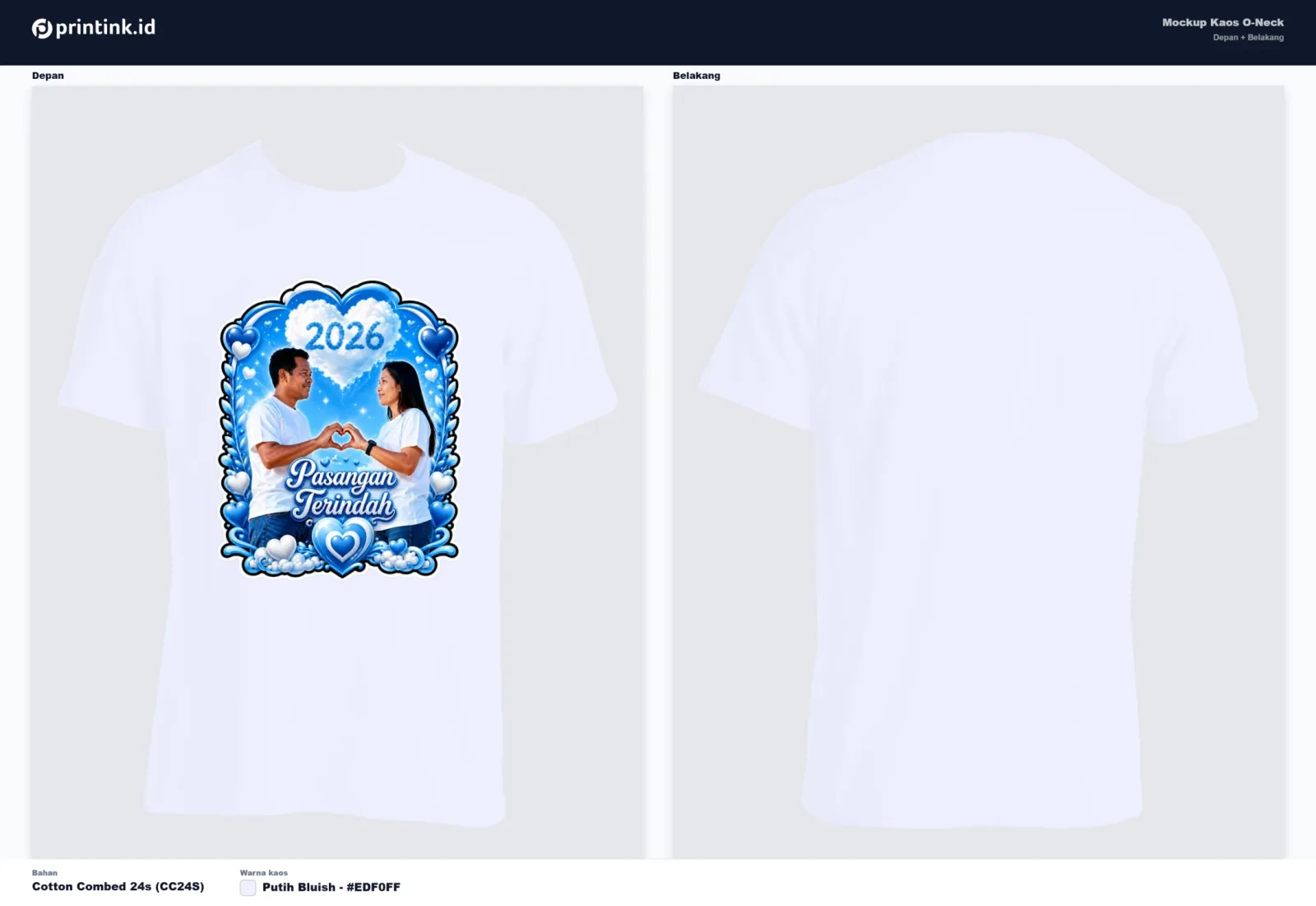 Kaos O-Neck Cotton Combed 24s