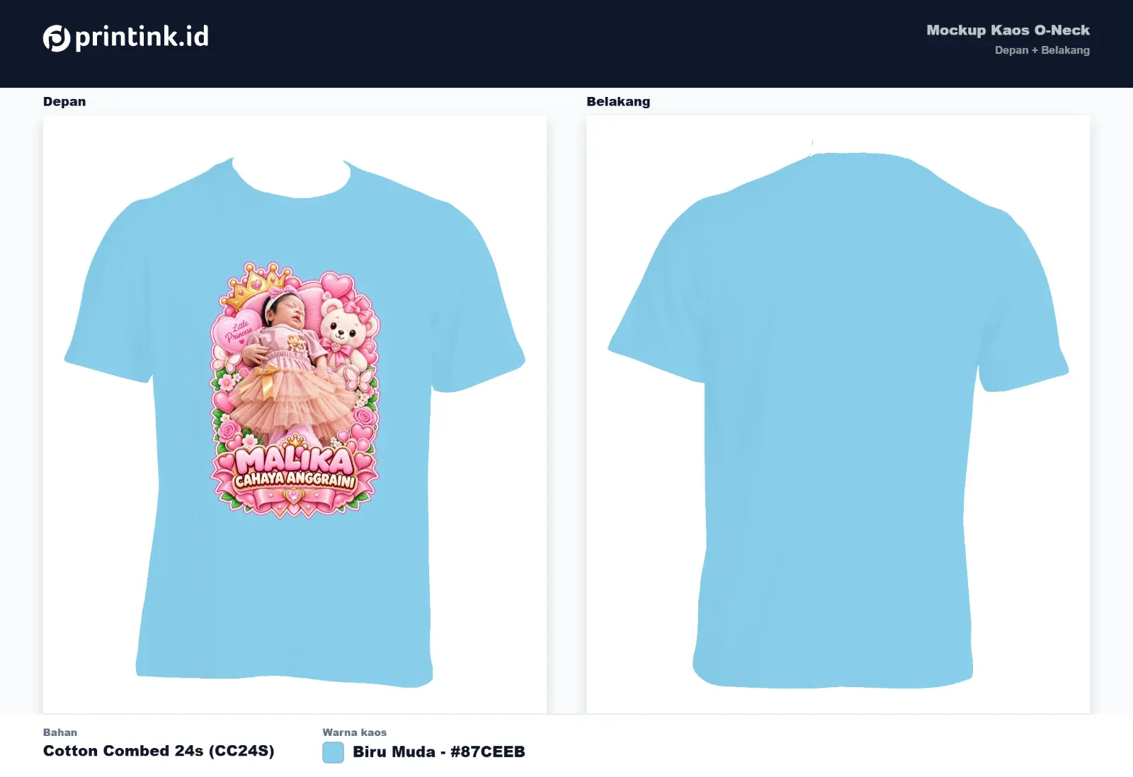 Kaos Anak Avatar Custom