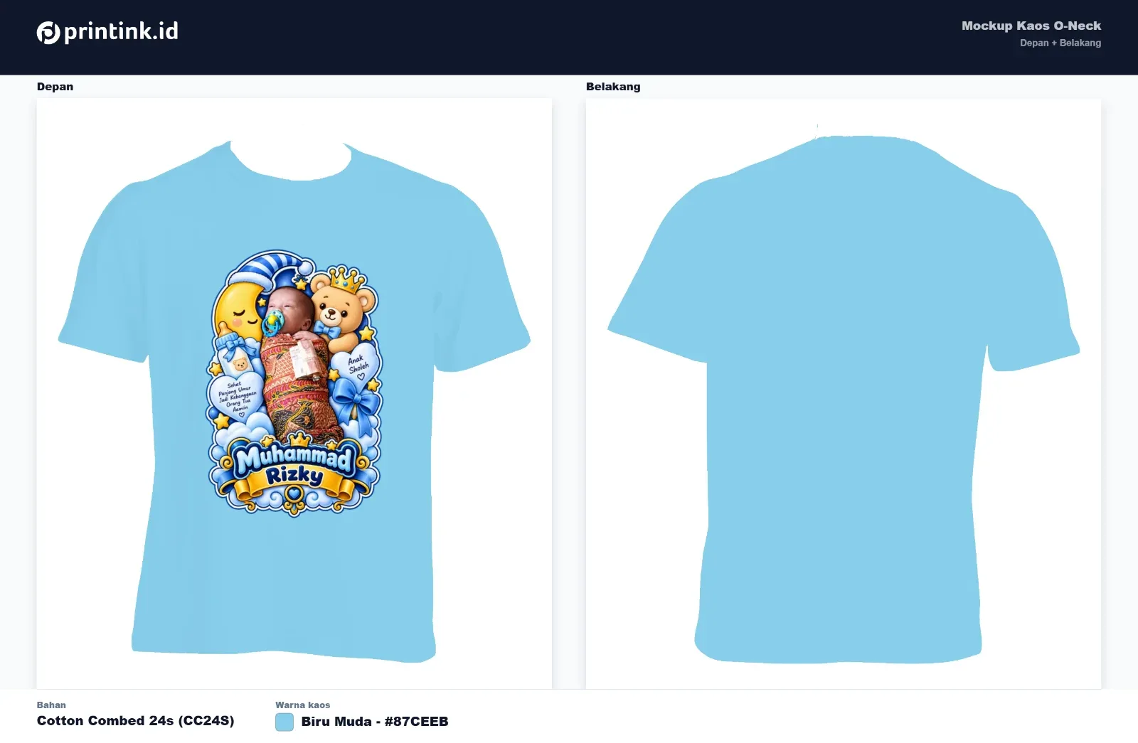 Kaos Anak Avatar Custom