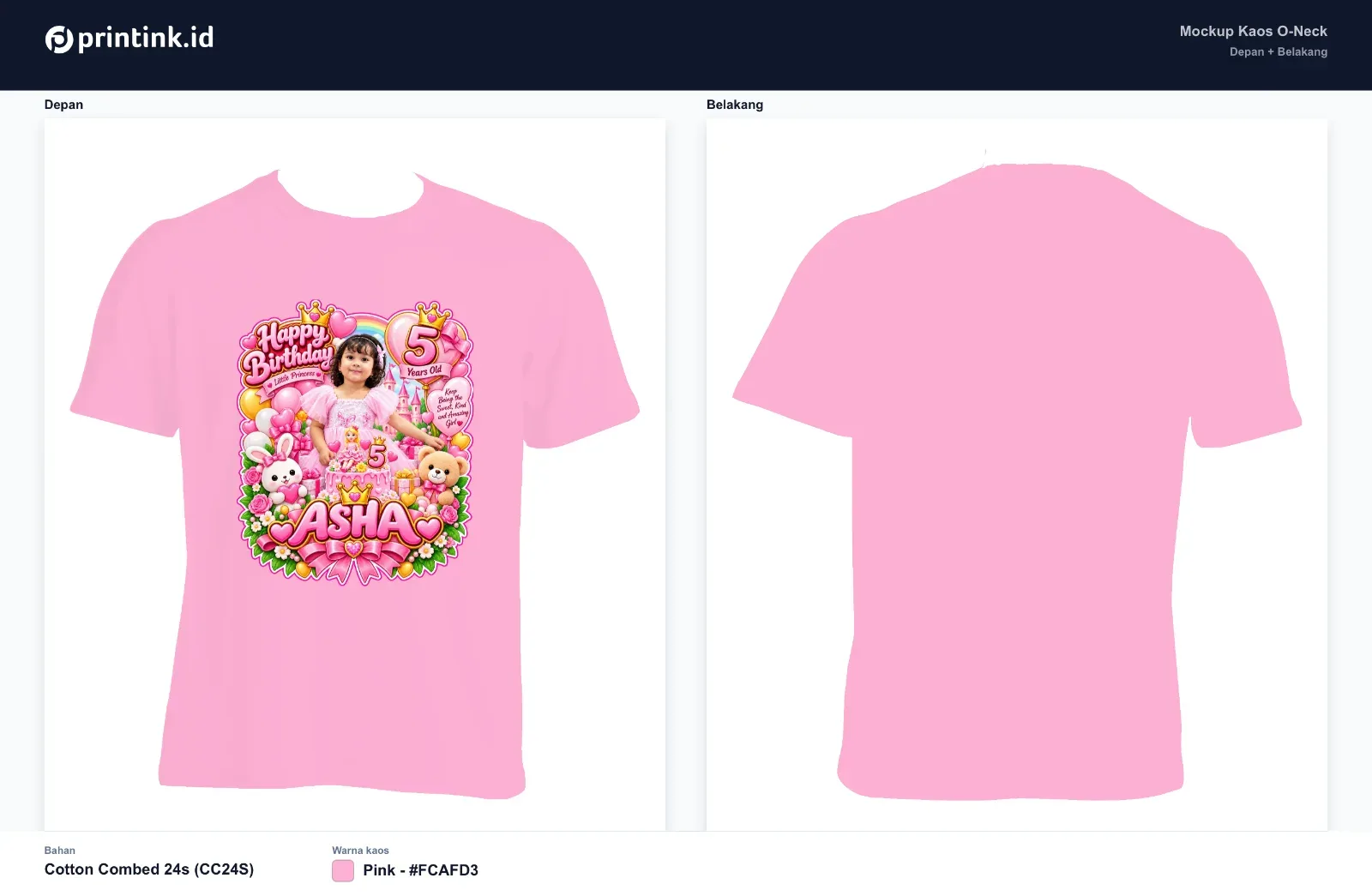 Kaos Anak Avatar Custom
