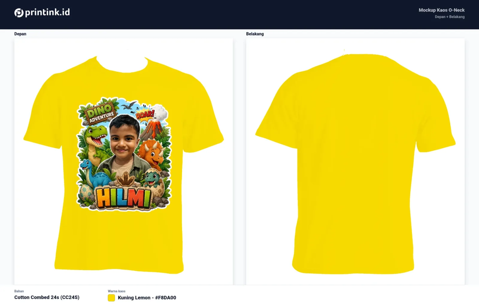 Kaos Anak Avatar Custom