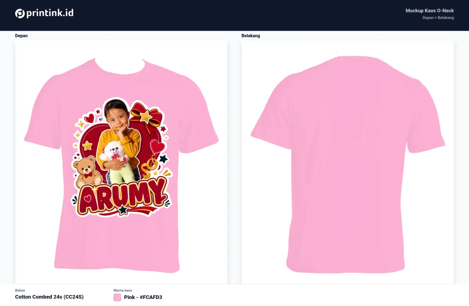 Kaos Anak Avatar Custom