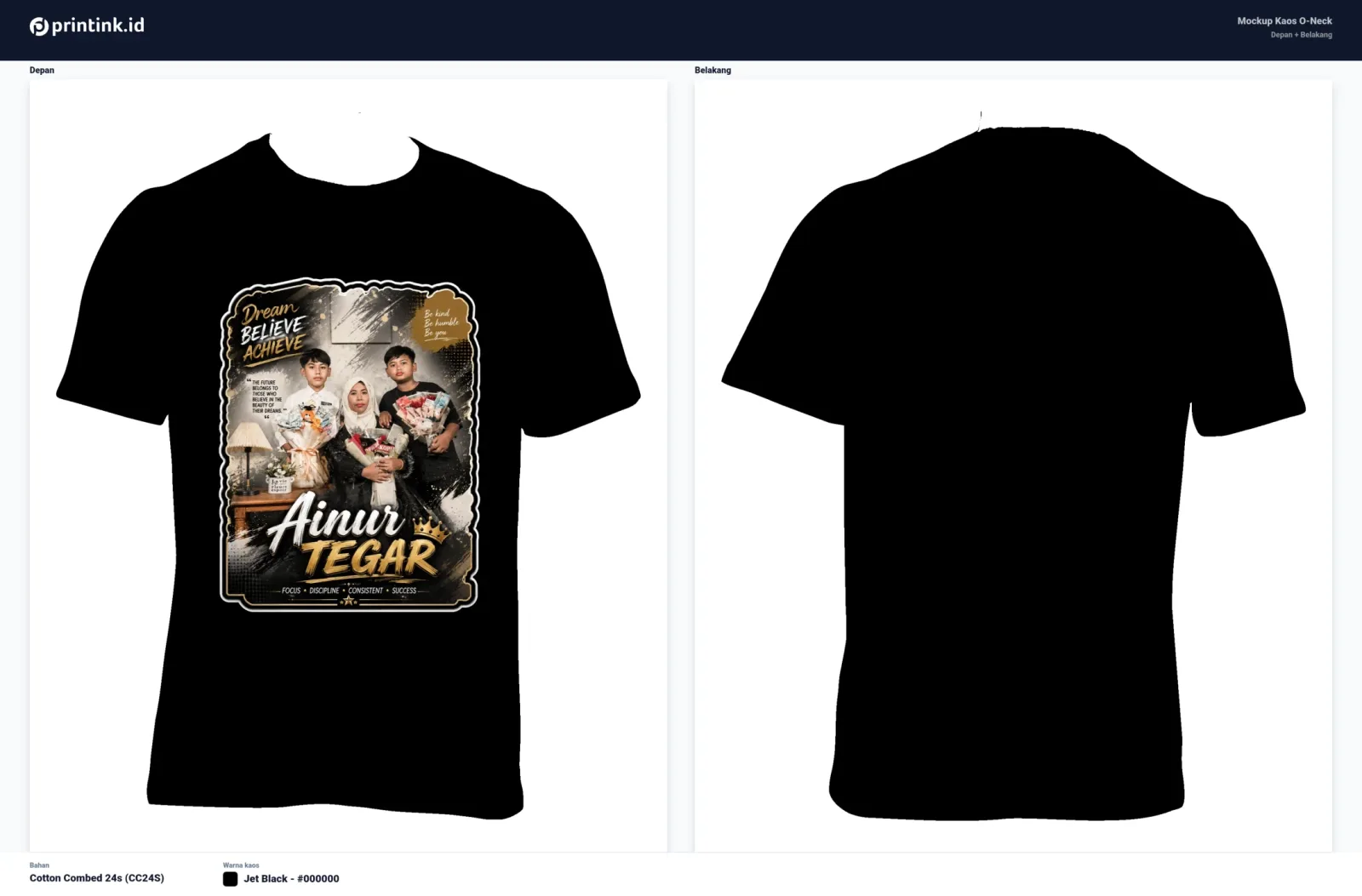 Kaos O-Neck Cotton Combed 24s