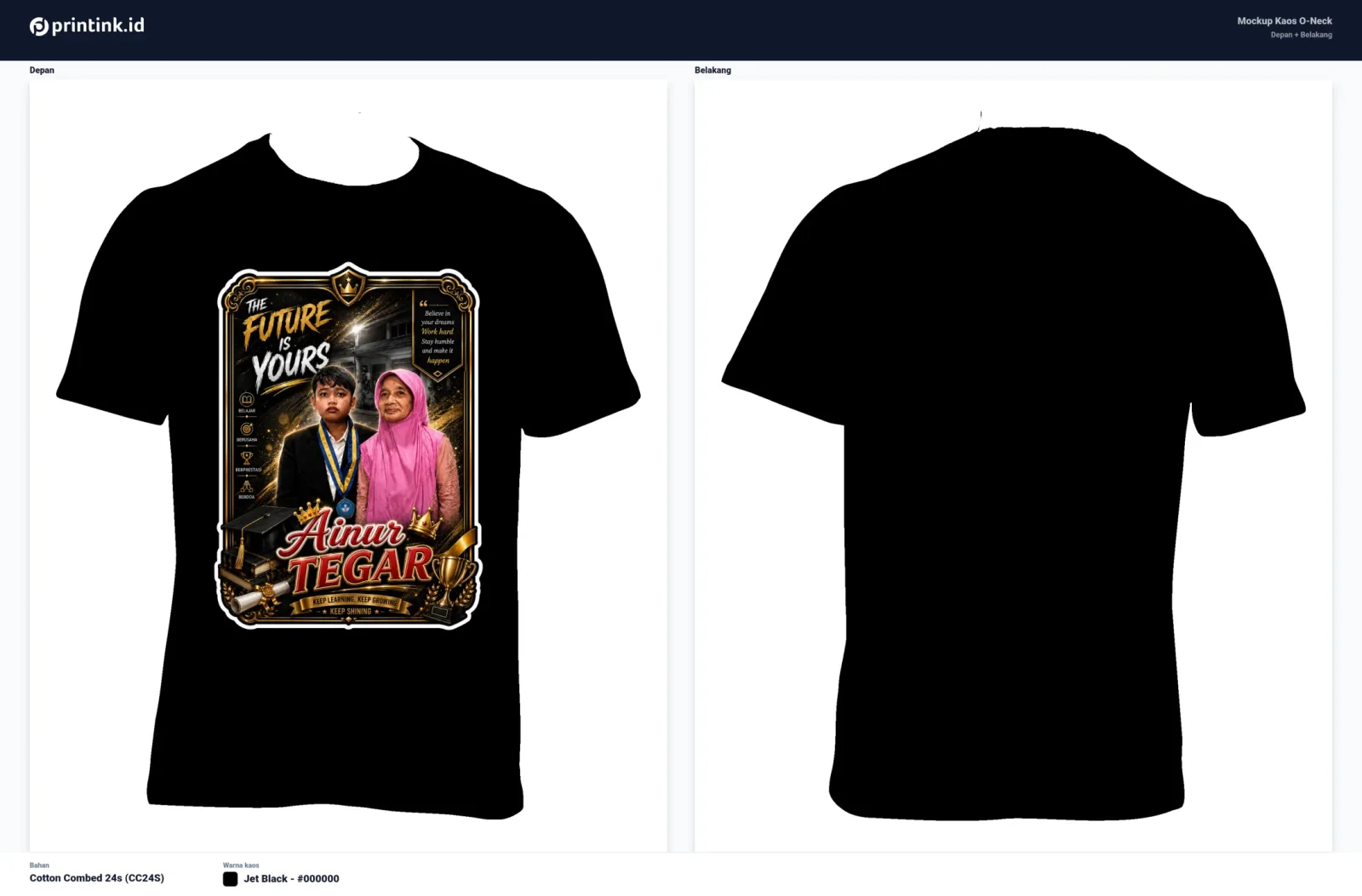 Kaos O-Neck Cotton Combed 24s