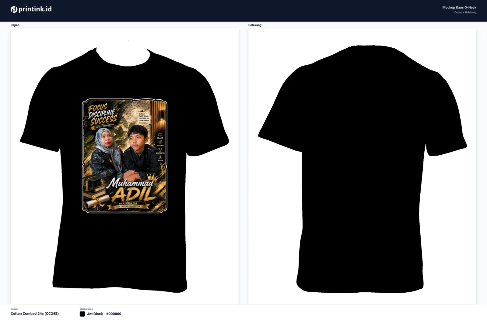 Kaos O-Neck Cotton Combed 24s