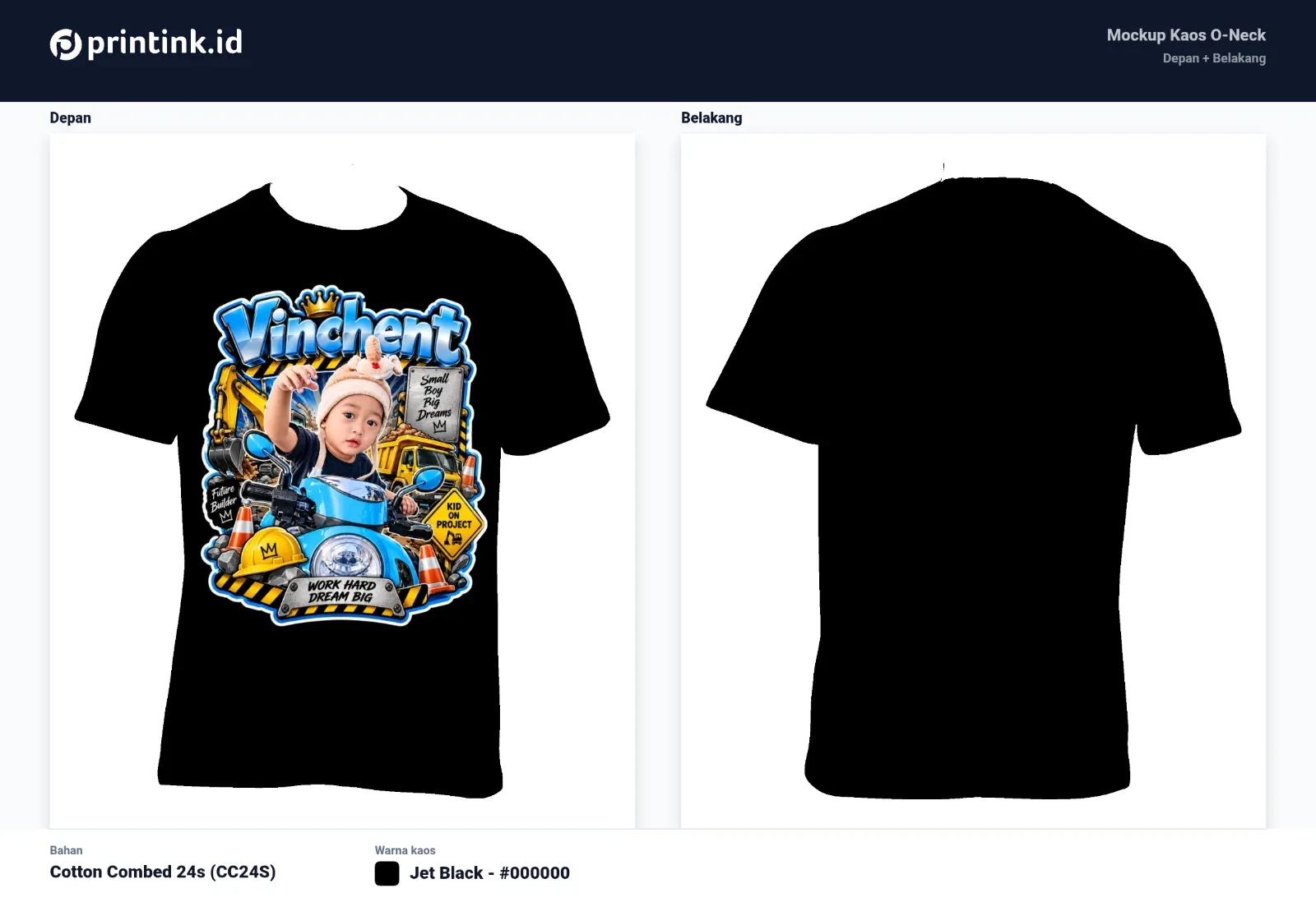 Kaos Anak Avatar Custom