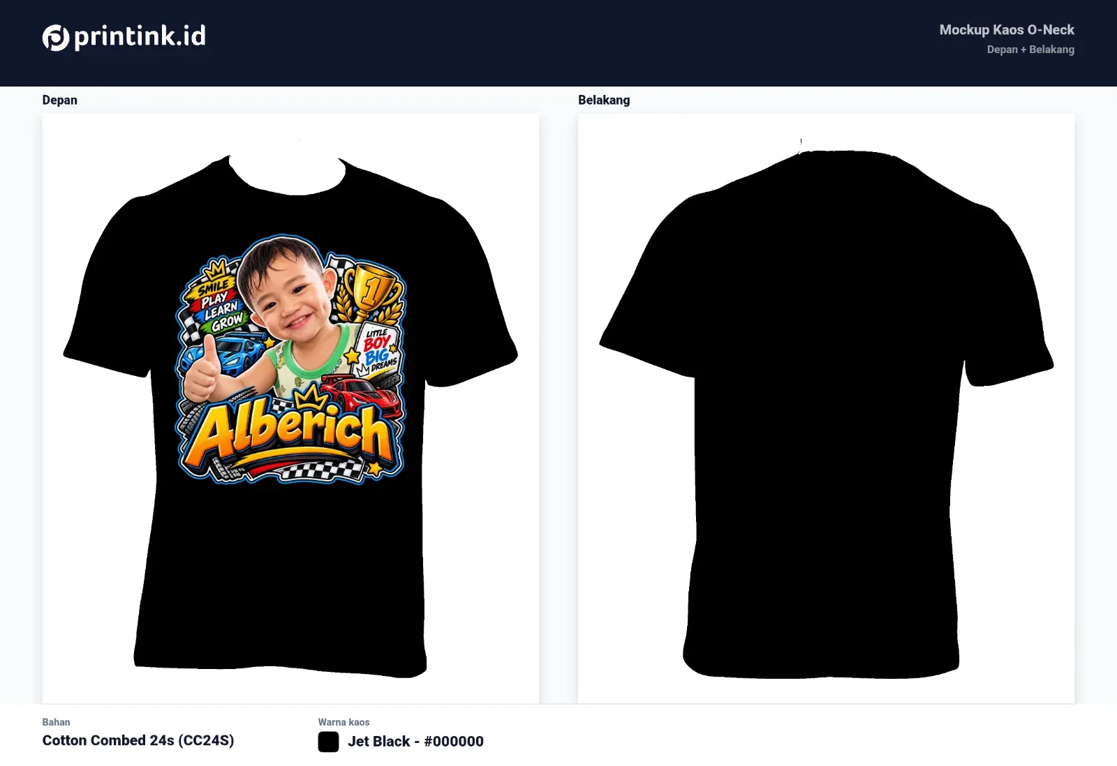 Kaos Anak Avatar Custom
