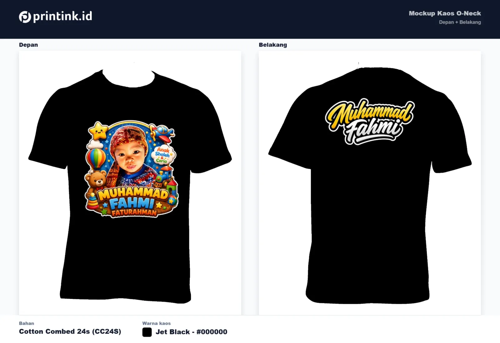 Kaos Anak Avatar Custom