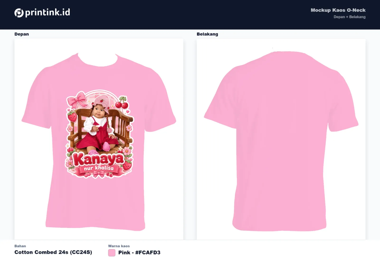 Kaos Anak Avatar Custom