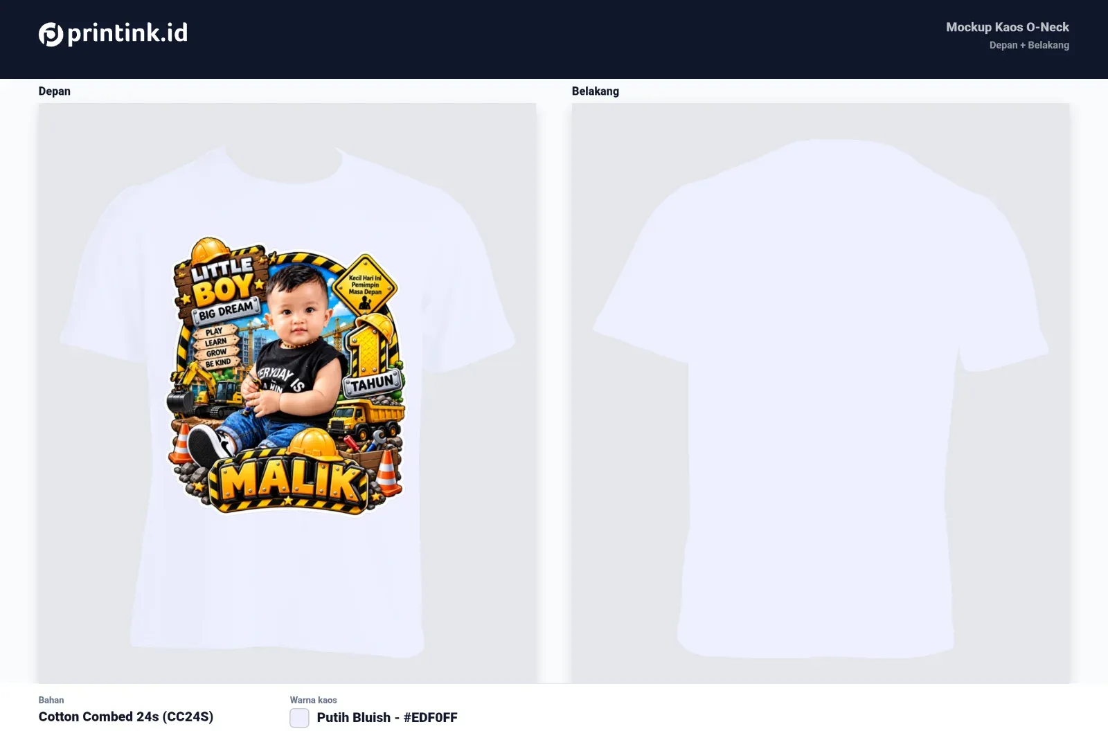 Kaos Anak Avatar Custom