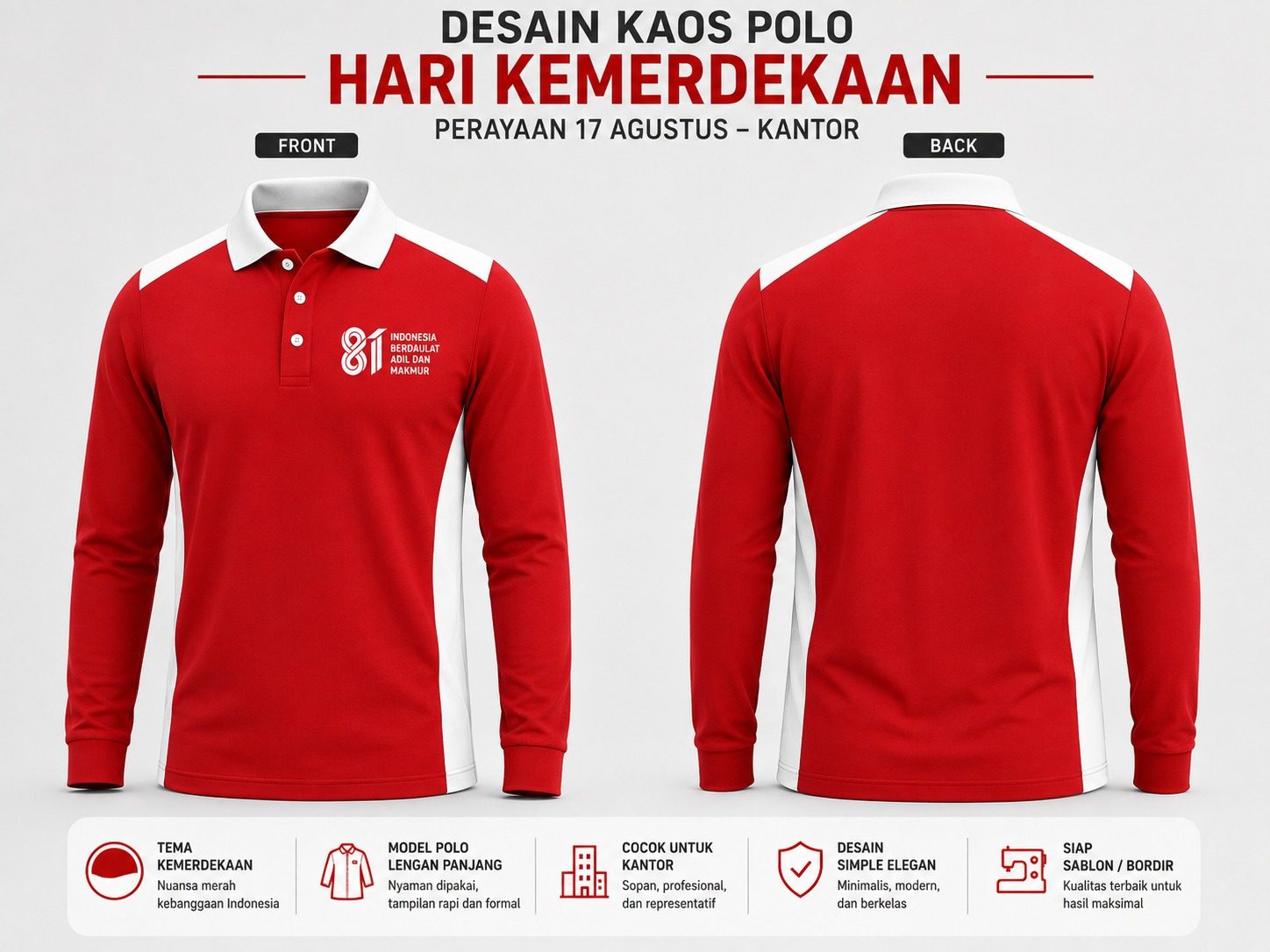 Kaos Polo Cotton Combed 24s