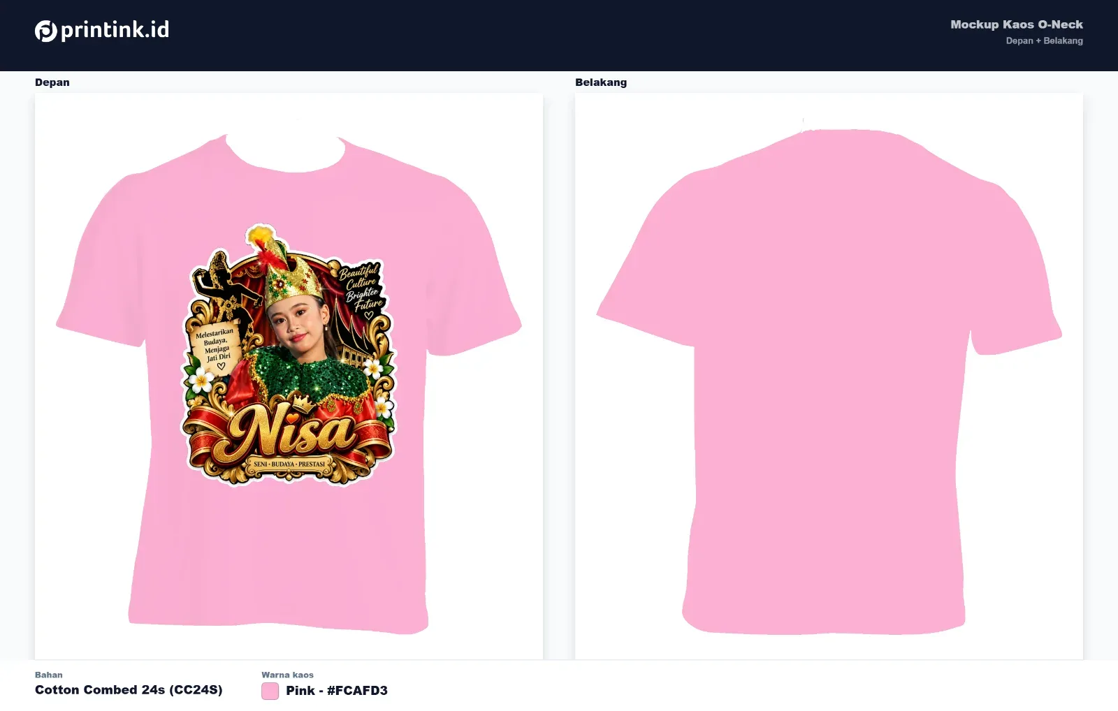 Kaos Anak Avatar Custom