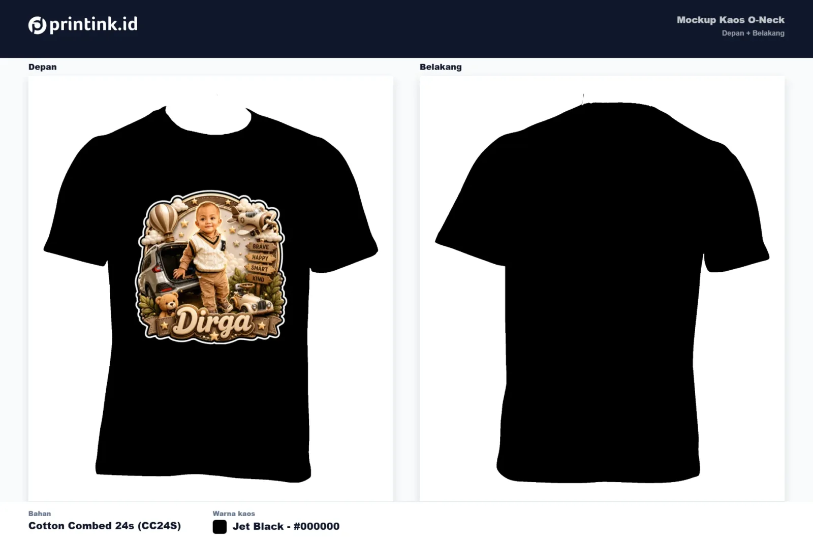 Kaos Anak Avatar Custom