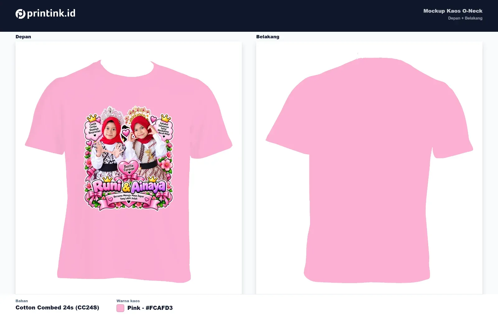 Kaos Anak Avatar Custom