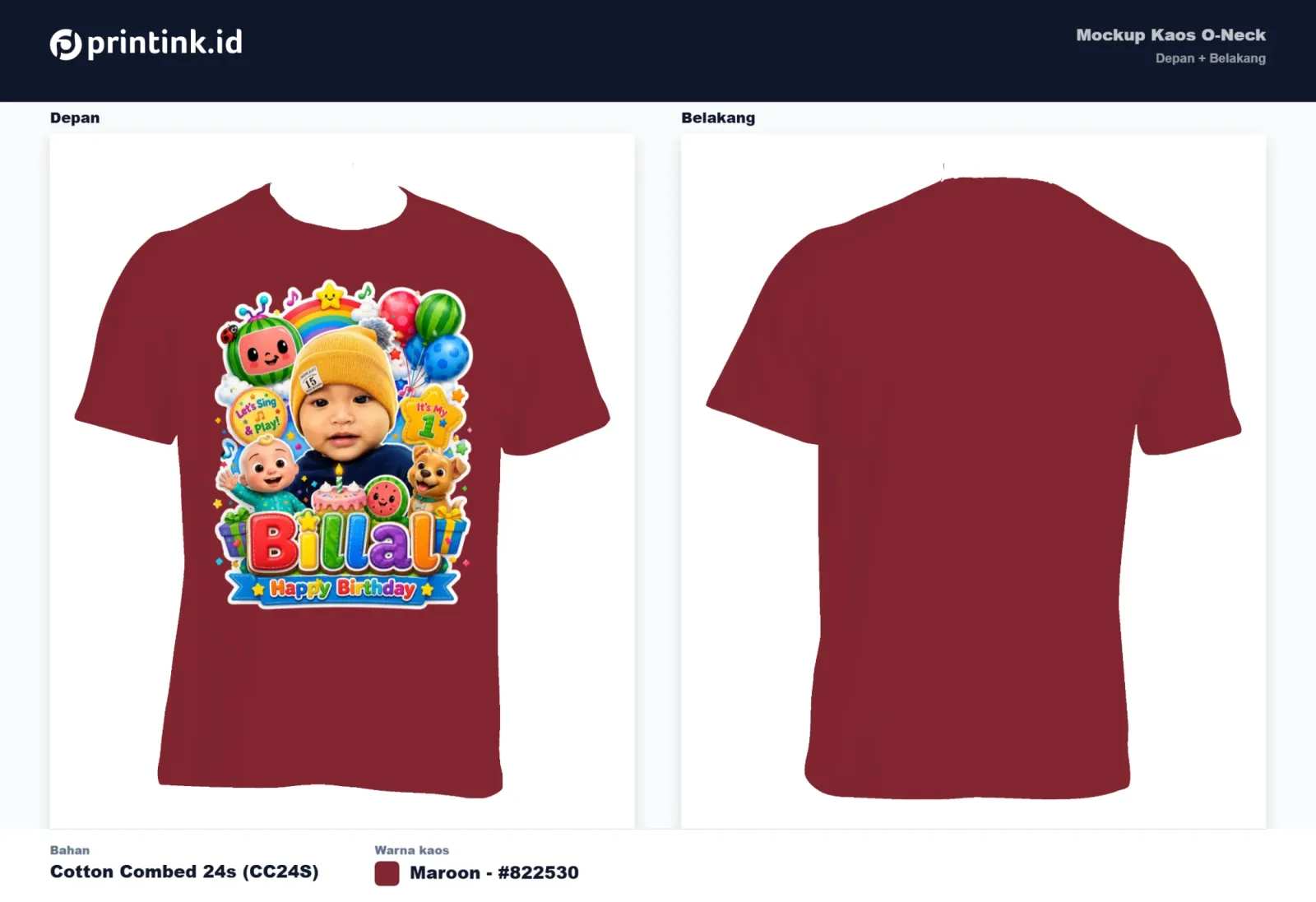 Kaos Anak Avatar Custom