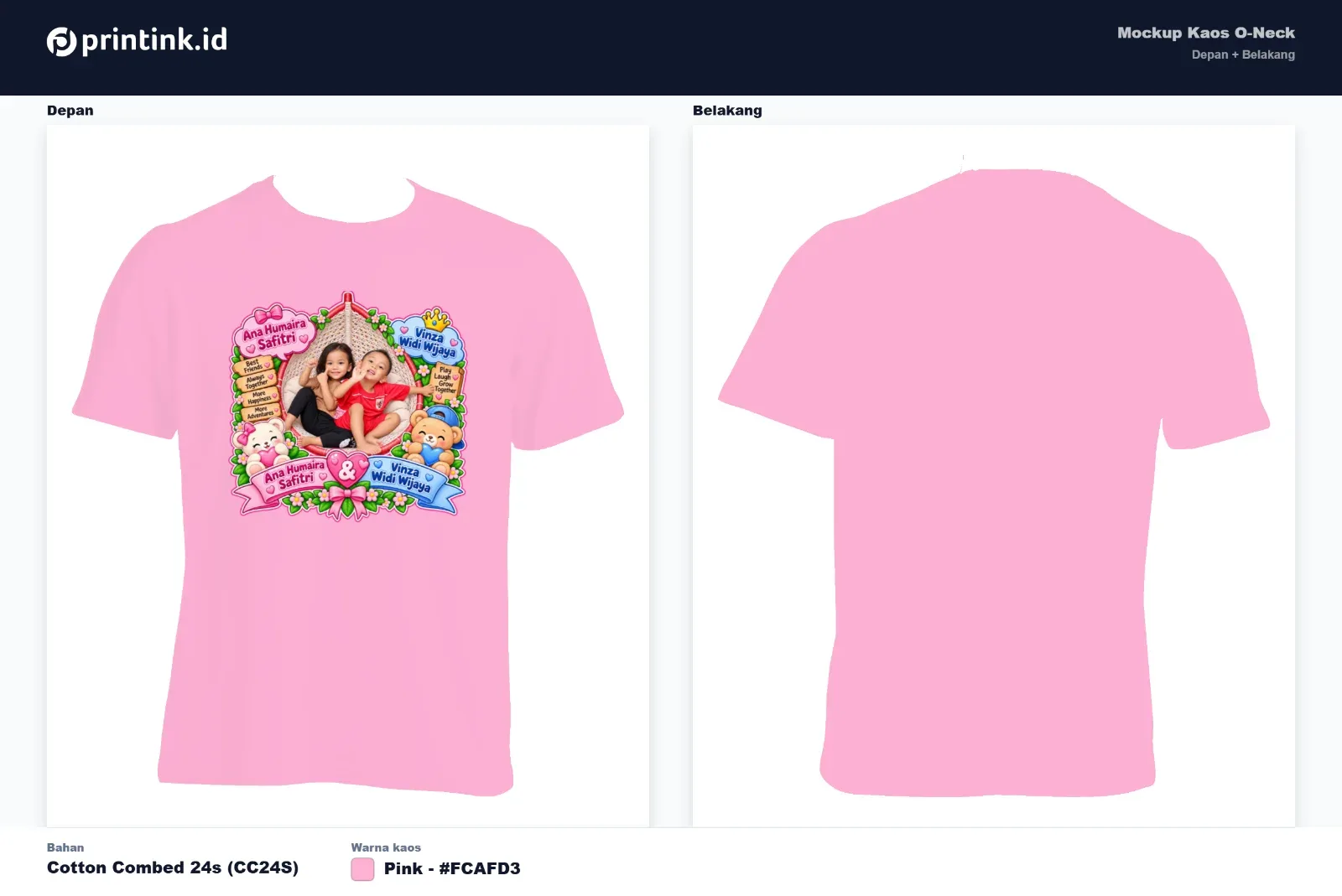 Kaos Anak Avatar Custom