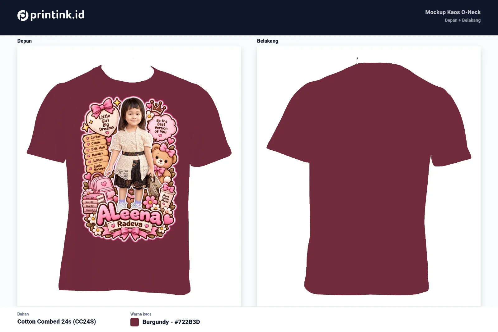 Kaos Anak Avatar Custom