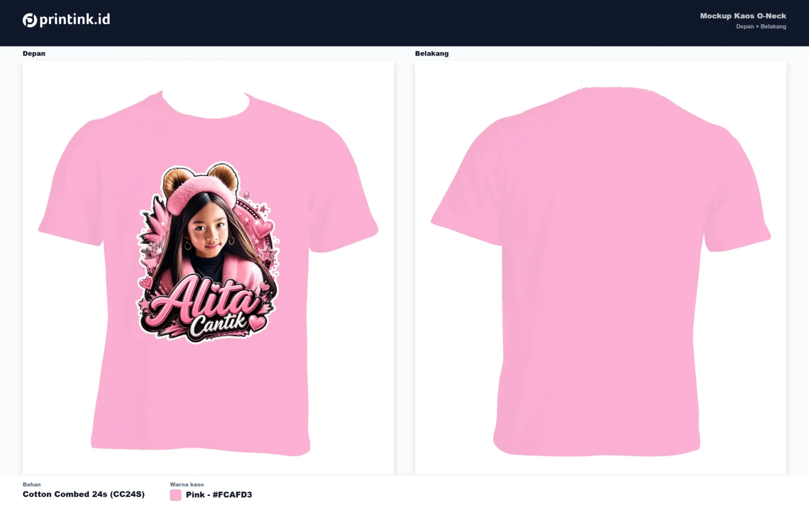 Kaos Anak Avatar Custom