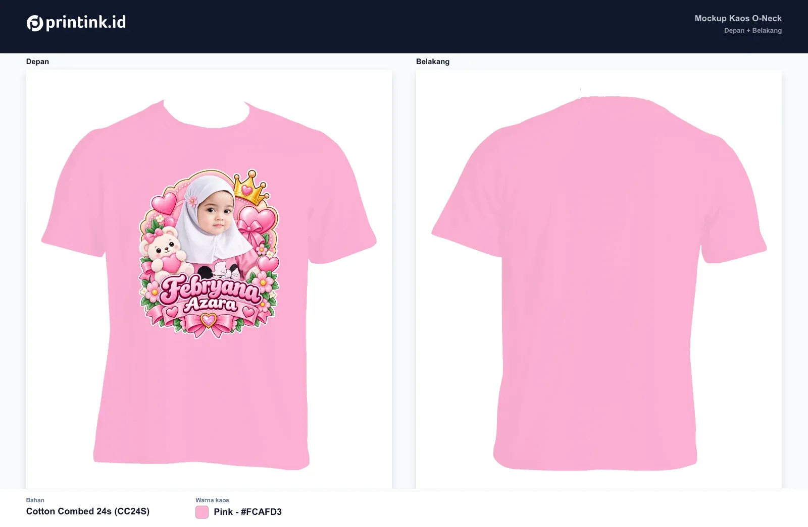 Kaos Anak Avatar Custom